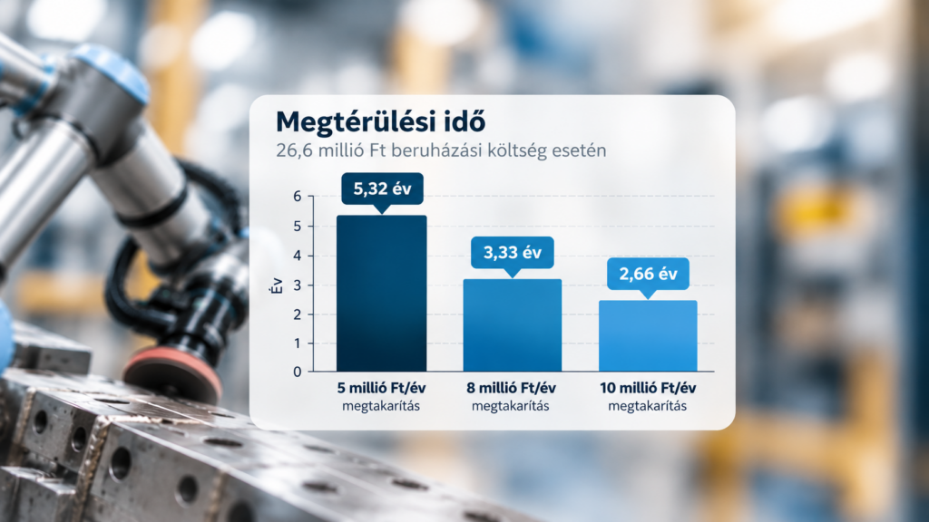 Megéri robotizálni kis szériás gyártásban? Így számítható ki a robot megtérülése